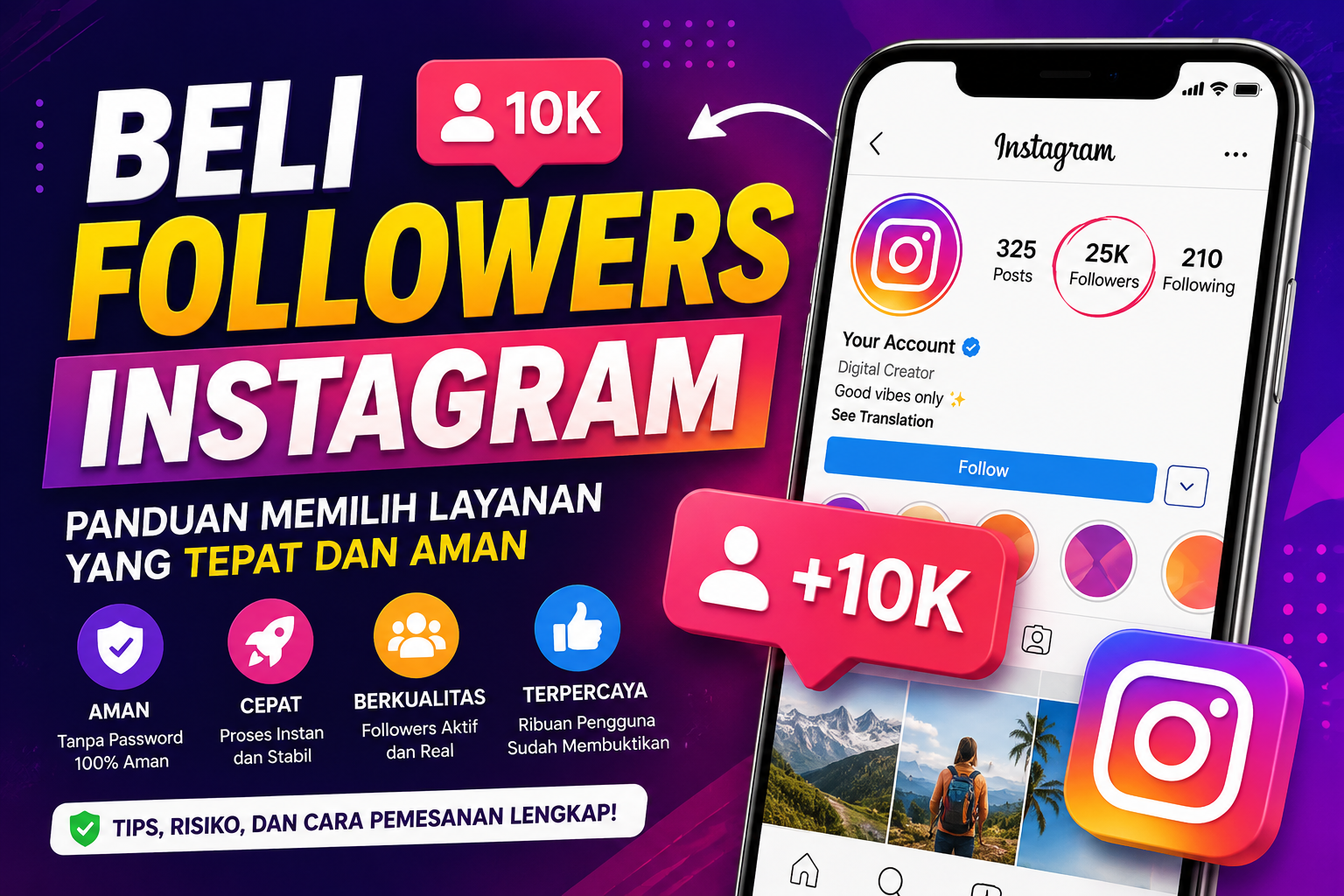 Cara Beli Followers Instagram Langsung dari Website Pusat